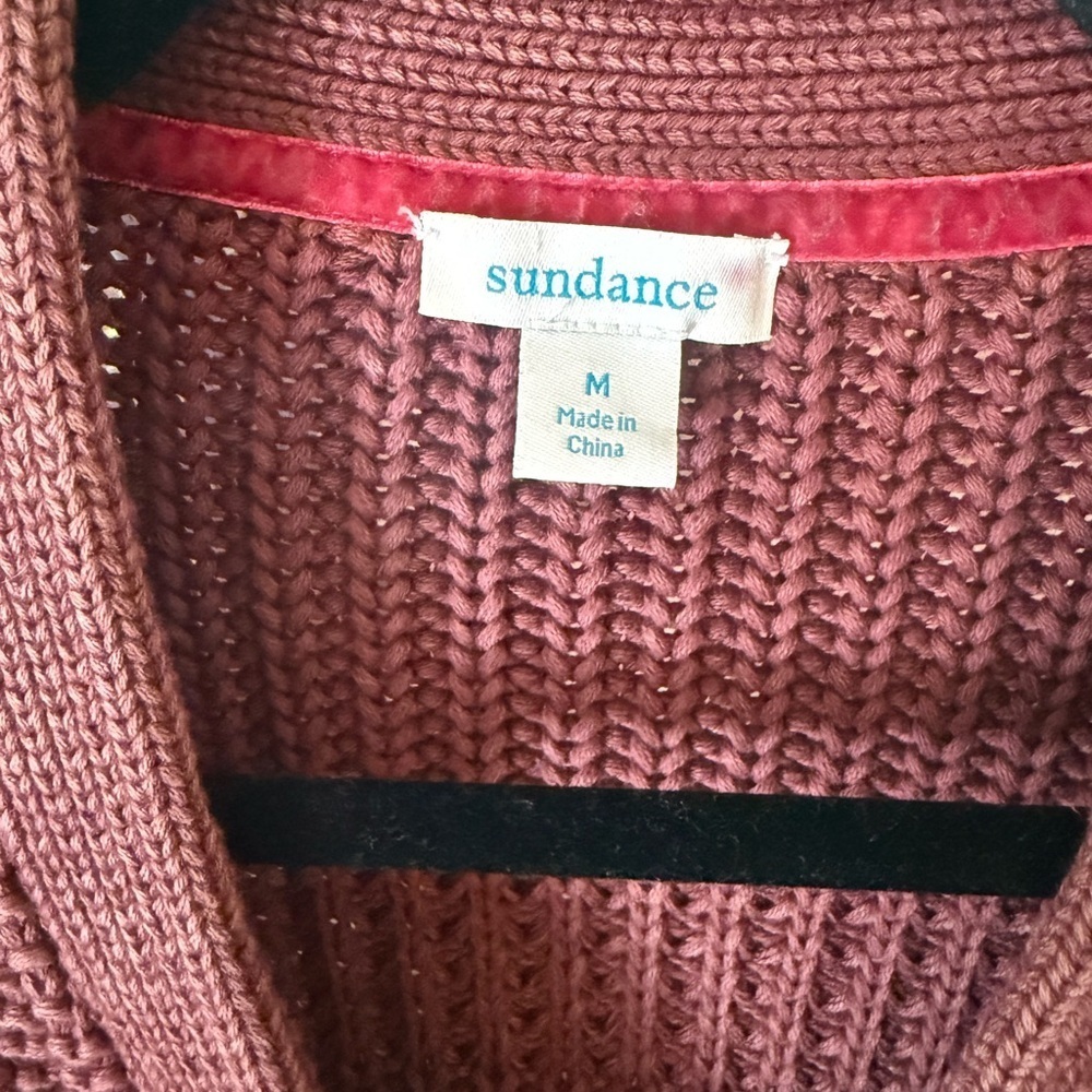Sundance Women’s Cable Knit Cardigan in Rust - Picture 3 of 10